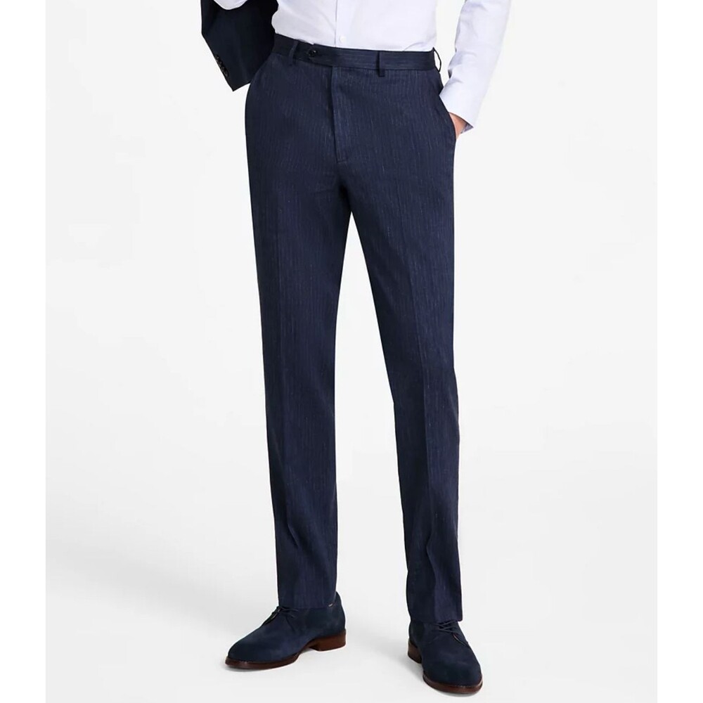 $135 NEW MICHAEL KORS Mens 44x30 Blue Stripe Linen Trousers/Dress Pants/Slacks